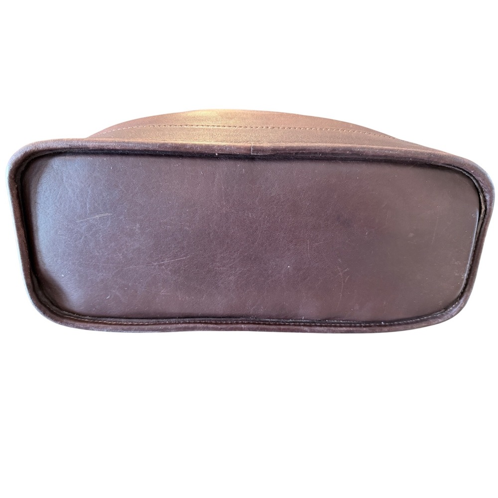 Vintage Coach Mahogany Brown Leather Tote Bag USA Made 9303 Zip Top Handbag - Picture 10 of 16